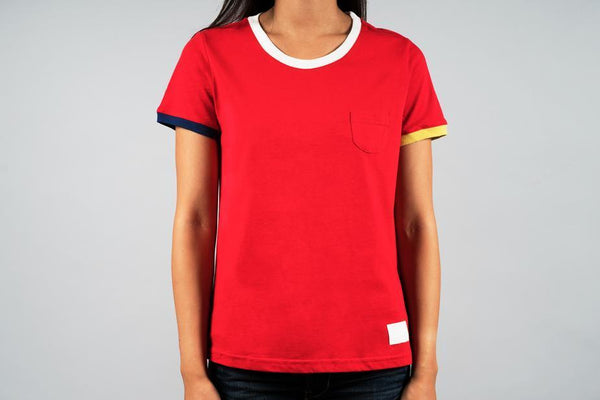 Red Sports Tee Liam Fashions 